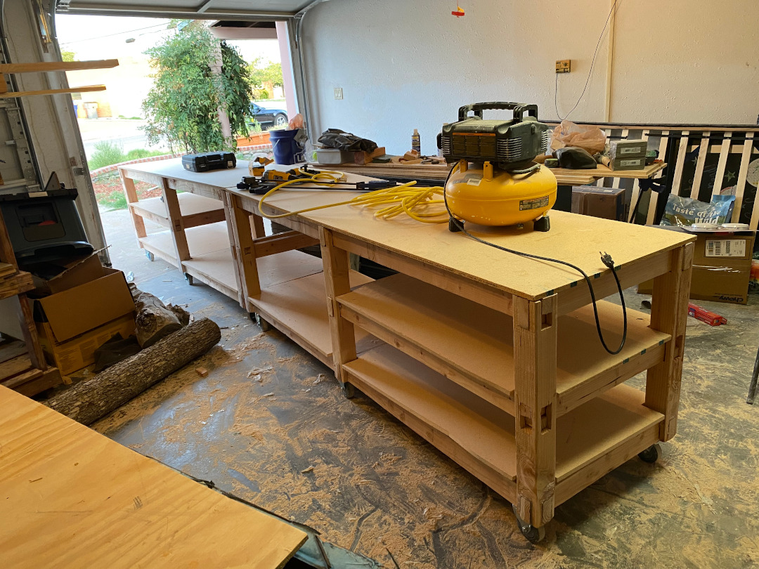 Twin Mobile Workbench Longways