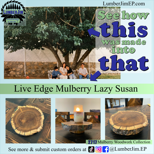 Live Edge Mulberry Lazy Susan